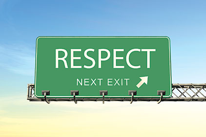 respect road sign