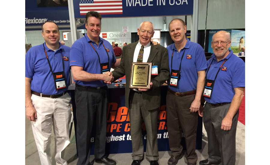 General Pipe Cleaners awarded manufacturers rep Ford Williams the Bob Gelman Lifetime Achievement award Jan. 20, 2016.