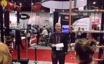 Rick Bucher, Victaulic’s evp of technology and product development, gives the eager trade press a rundown of the company’s new products and initiatives