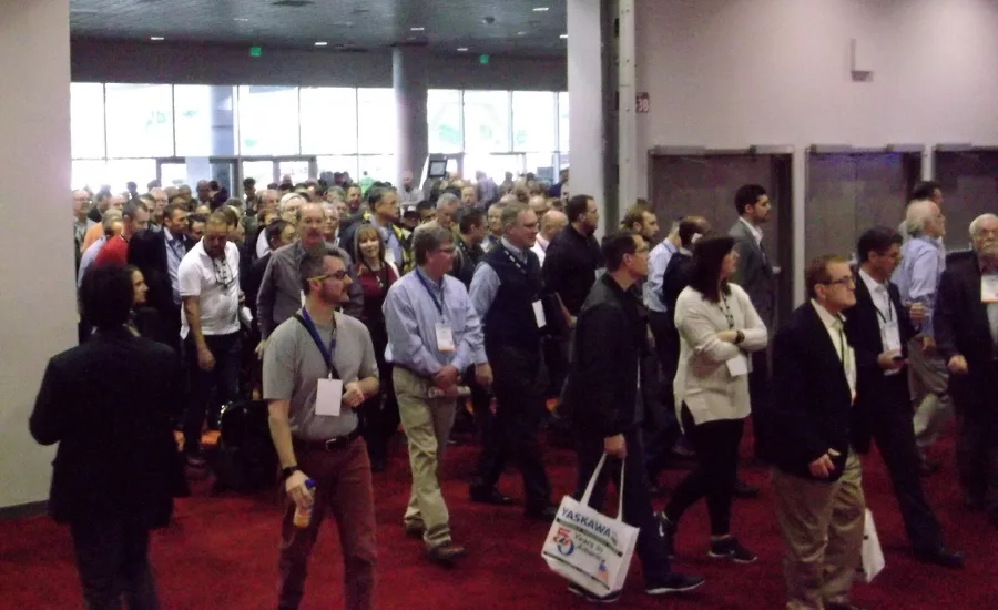 The doors open on the second day of the AHR Expo. Organizers said the 2017 event was the biggest ever