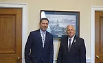 Supply House Times Chief Editor Mike Miazga (left) with Texas Representative Gene Green in Washington, D.C.
