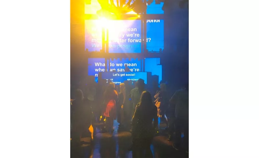 The dancefloor filled up during the after-hours rooftop party