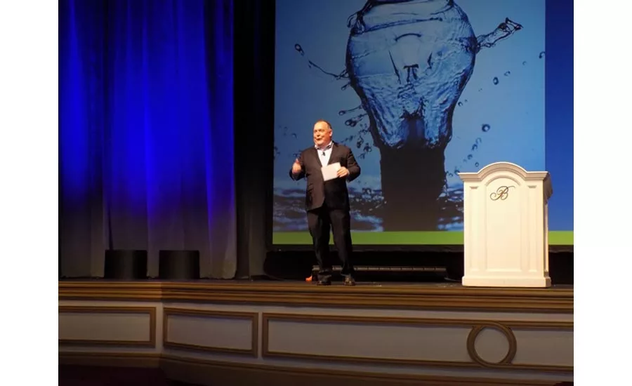 John Sweeney, the master of ceremonies for the 2018 Uponor Convention