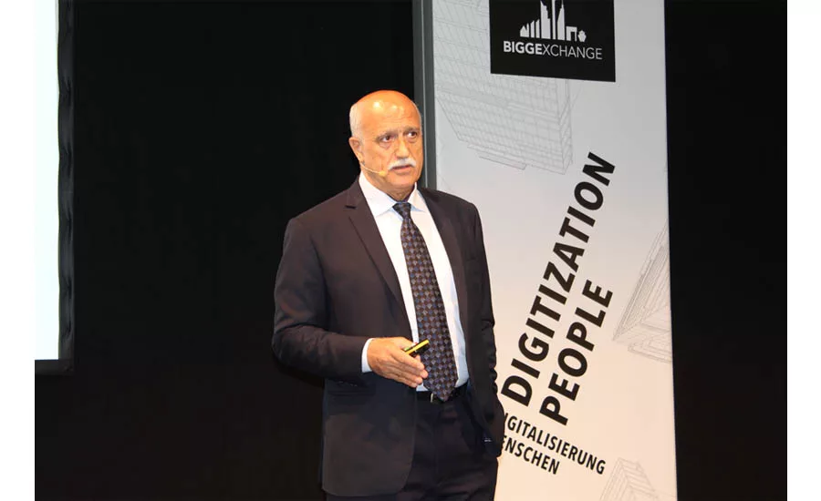 Arab Hoballah kicks off the second day talking about climate change and resource efficiency, as well as sustainable building