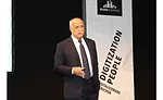 Arab Hoballah kicks off the second day talking about climate change and resource efficiency, as well as sustainable building