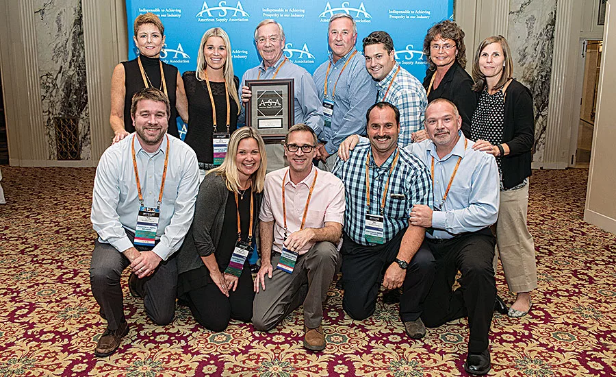 Members of The Collins Companies celebrate winning one of the 2016 ASA safety awards. Photo by Bob Levy and Courtesy of ASA