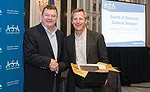ASA President Tim Milford (Milford Supply, left) with ASA Chairman of the Board Rick Fantham (Hajoca Corp.). Photo by Bob Levy and Courtesy of ASA
