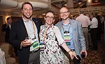 From left: Chris Reynolds (Plumbers Factories and Supplies), Emily Earl (Valley Supply) and Rogers Earl Jr. (Valley Supply). Photo by Bob Levy and Courtesy of ASA