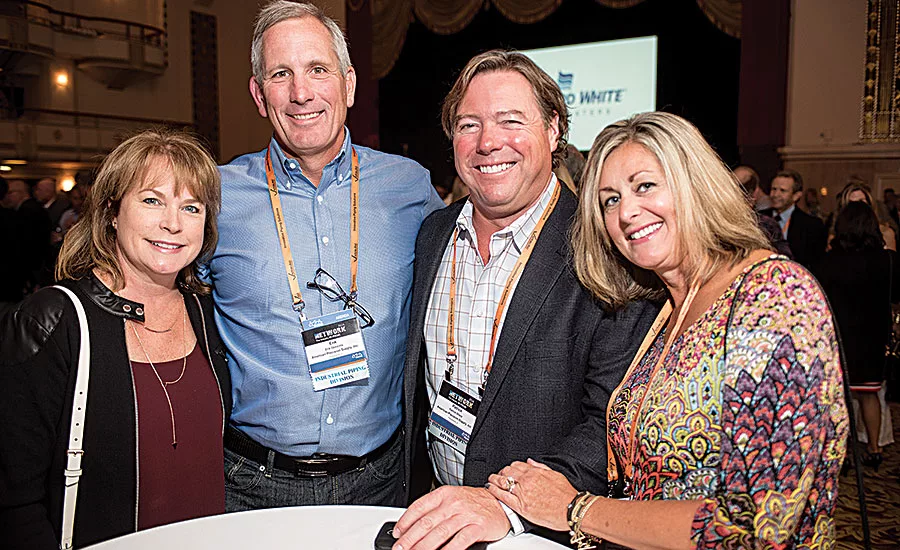 From left: Leslie Obrochta, Erik Obrochta, Patrick Sharp and Teri Sharp of American Precision Supply. Photo by Bob Levy and Courtesy of ASA
