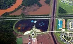 Aerial shot of flooding after Hurricane Harvey