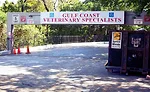 Removing debris from veterinary office after Hurricane Harvey