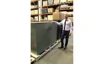 President Michael Whiteside with a large grease interceptor