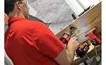 Senior Product Manager Eric Rusch demonstrates the M18 Fuel