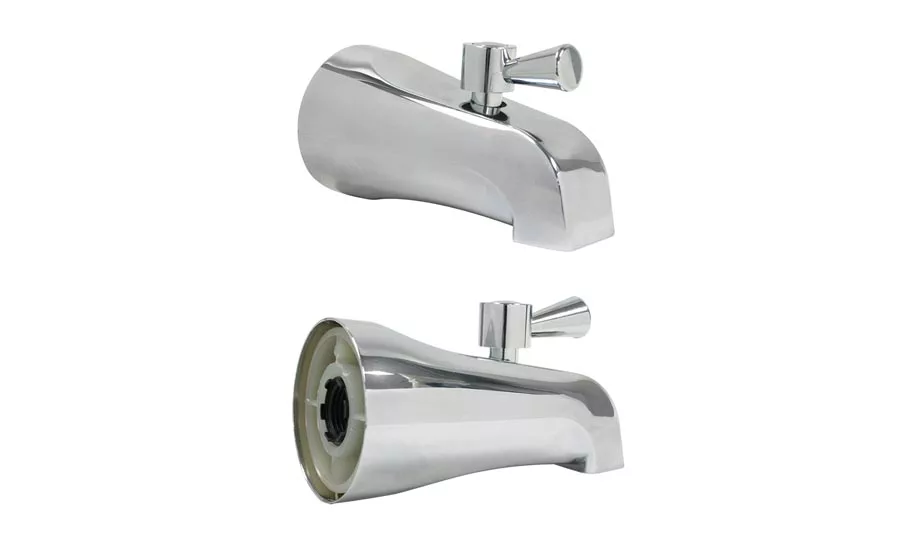 the drip-free quarter-turn positive-stop diverter tub spout fits