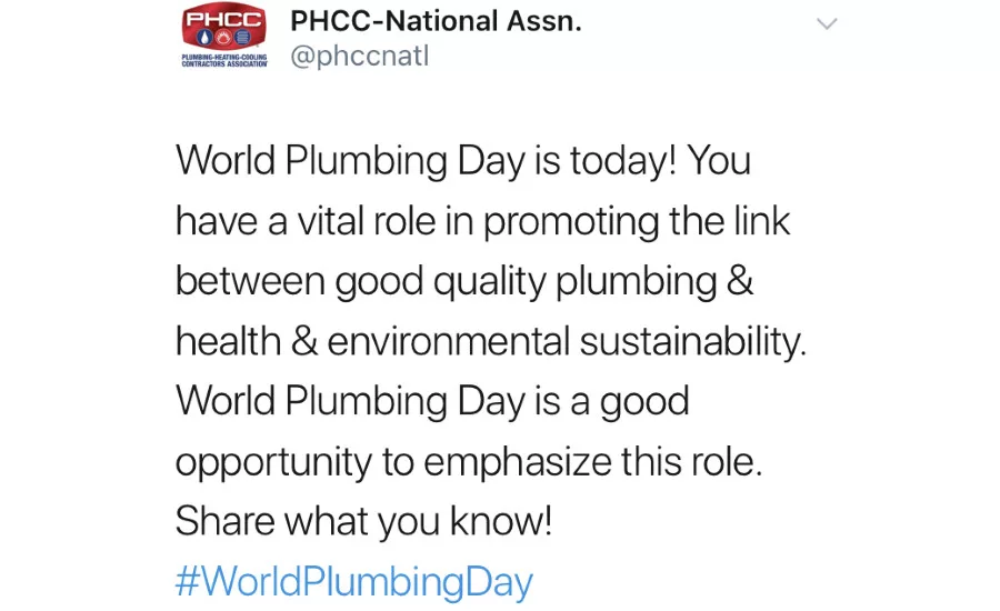 World Plumbing Day 2019 tweets