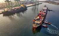 Shipping container ship
