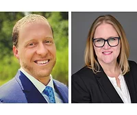 Headshots of Chris Rudin (L) and Sarah Gibson (R). 