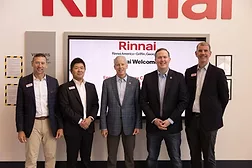 Several members of the Rinnai team, along with Chris Wright and Congressman Brian Jack. 