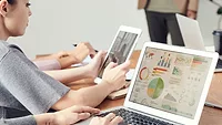Invoca home service call report A person on a computer showing a chart.