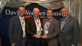 John Schiegg, Vice President of Purchasing & Supply Chain, David Weekley Homes, Andy Stallworth, Trane’s manager for strategic partnerships, Trane, Schawn Walthall, Trane national account manager, and David Weekley, Chairman, David Weekley Homes. 