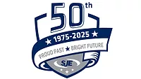 SJE celebrates 50 years SJE's 50-year anniversary logo, which reads, "1975-2025. Proud past, bright future."