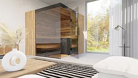 A bathroom featuring a Thermasol Aalto. 