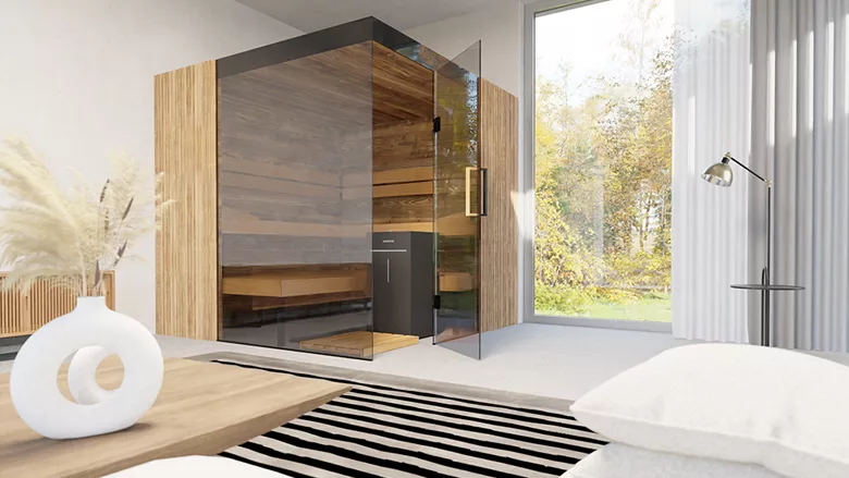 A bathroom featuring a Thermasol Aalto. 