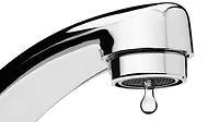 Water tap with drop, isolated on the white background.