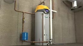 The A. O. Smith Cyclone FLEX commercial gas water heater. 