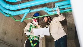 Plumbing work in buildings