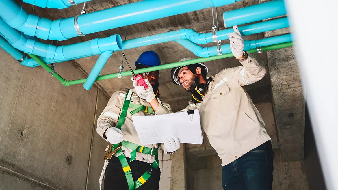 Plumbing work in buildings