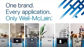 A graphic with several Weil-McLain products with the new slogan.