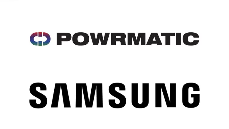 The Samsung and Powrmatic logos.