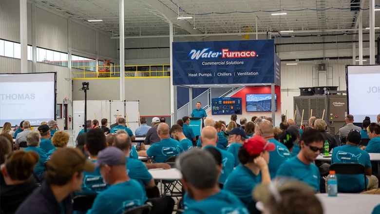 The grand opening of WaterFurnance's new facility.