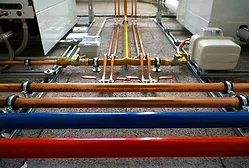 Pipes in boiler room