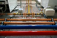 Pipes in boiler room