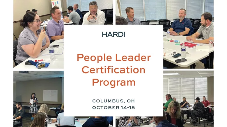 Several pictures from HARDI's first People Leader Certification event. 