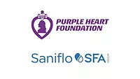 SFA Saniflo USA partners with The Purple Heart Foundation in honor of Veterans Day The Purple Heart Foundation and SFA Saniflo USA logos.