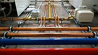 Hot water pipes
