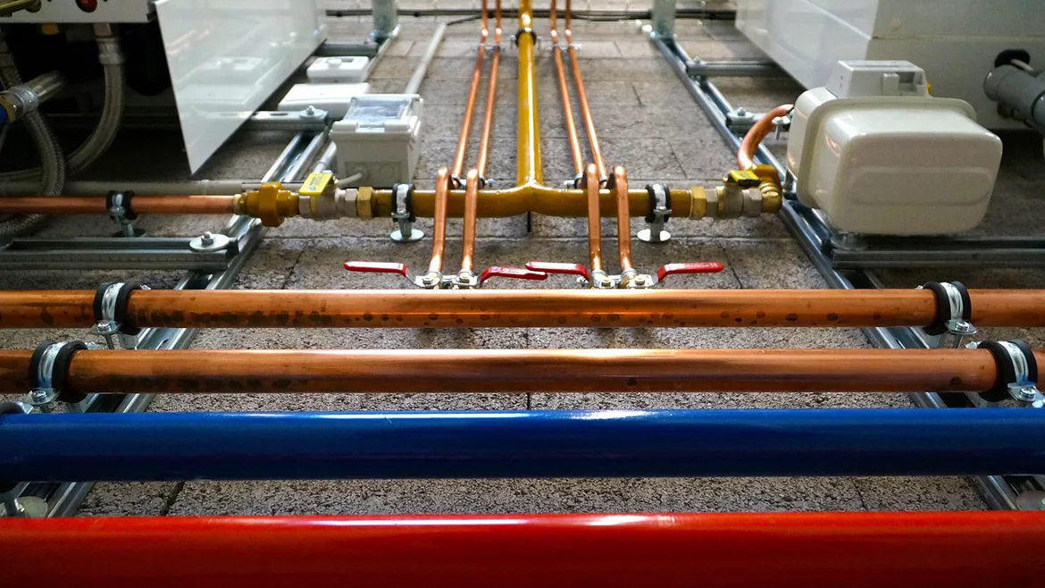 Hot water pipes