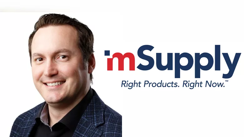 Bryce Koch's headshot next to the mSupply logo. 