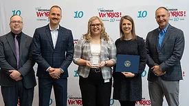 The Bradford White team accepting the award. 