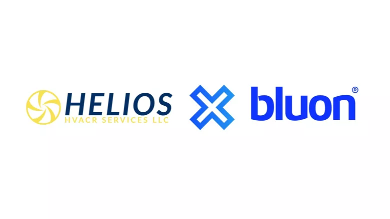 The Helios HVACR and Bluon logos.