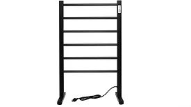 WarmlyYours Ibiza towel warmer in matte black. 