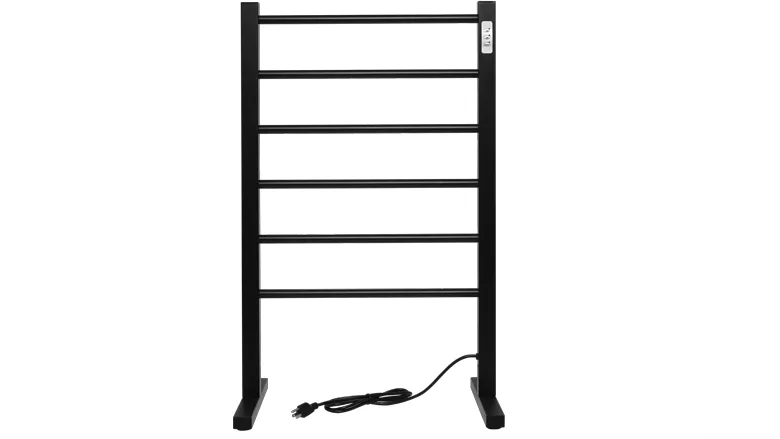 WarmlyYours Ibiza towel warmer in matte black. 