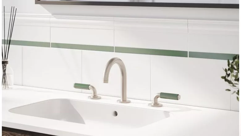 The new green porcelain faucets from California Faucets.