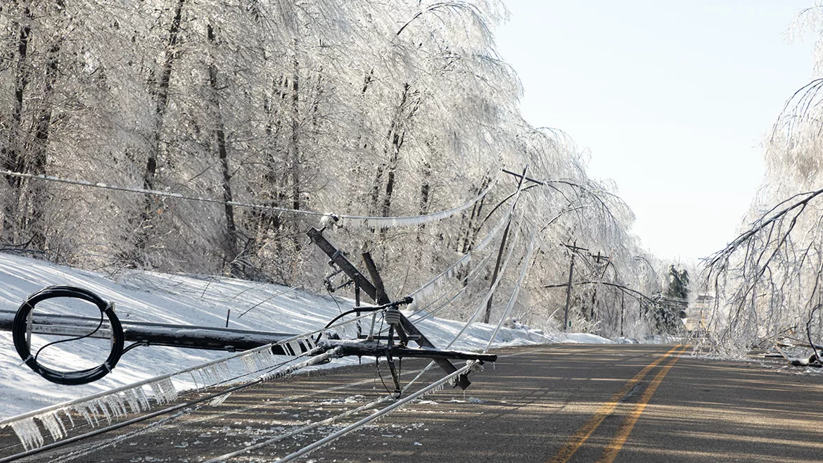 Ice storm Northern Michigan April 2025