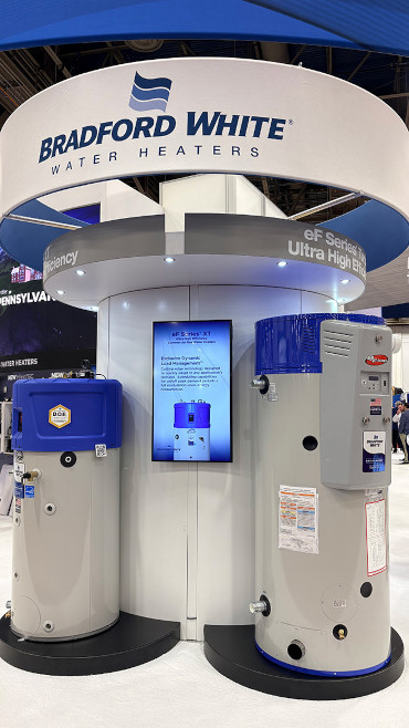 AHR Expo 2026 Bradford White exhibit including the new ultra-high efficiency water heaters.