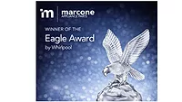 Marcone receives Whirlpool’s Eagle Award of Excellence A graphic with Whirlpool's Eagle Award and Marcone's logo.
