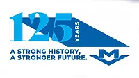 A graphic showing the Milwaukee Valve logo, with "125 years. A strong history, a stronger future." 